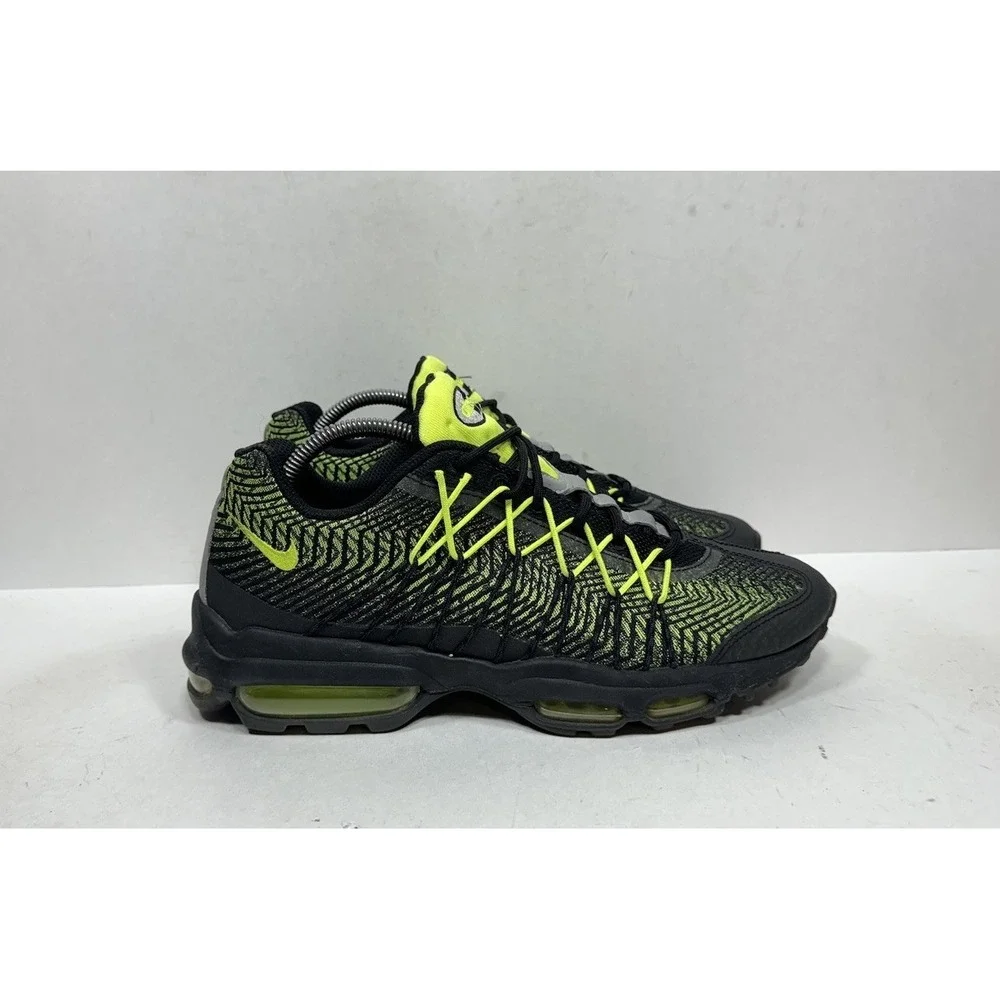 Nike Air Max 95 Ultra Jacquard Black Volt Neon Men's Size 9 749771-007 Shoes